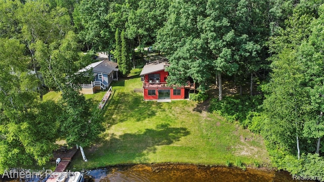6600 W Shore Dr, Weidman, MI 48893 - aerial view of property and surrounding area