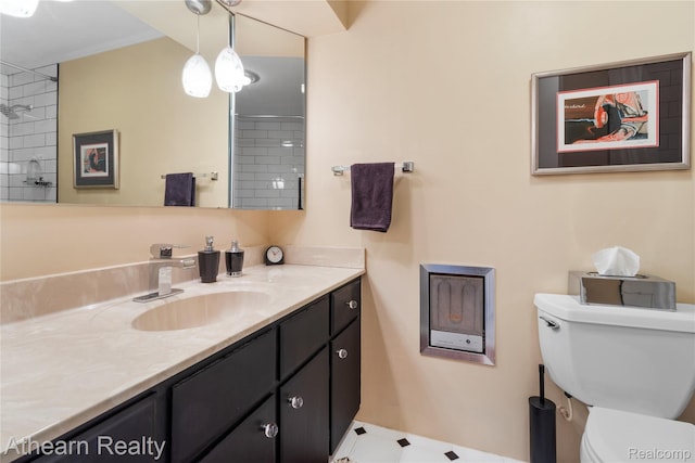6600 W Shore Dr, Weidman, MI 48893 - bathroom with vanity and a tile shower
