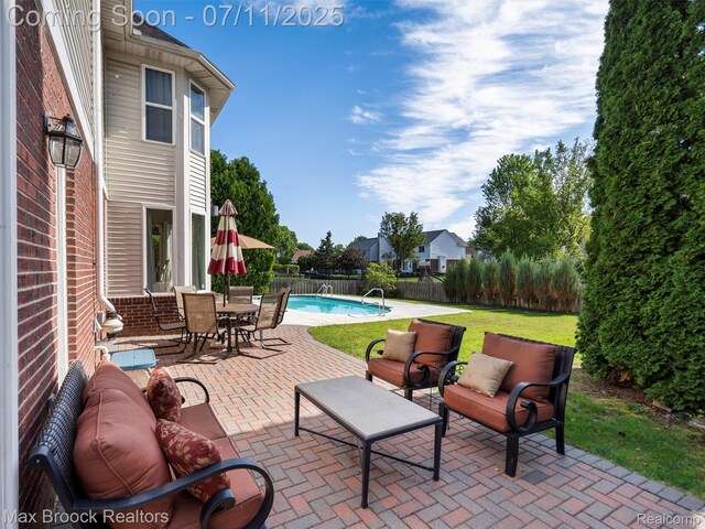 39104 Devonshire Ct, Harrison Township, MI 48045 - fenced backyard featuring a patio