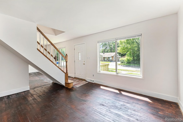 21048 Audrey Ave, Warren, MI 48091 - foyer entrance with stairs and hardwood / wood-style floors
