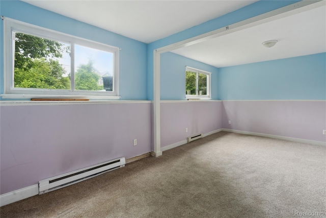 637 Lexington Ave, East Lansing, MI 48823 - carpeted empty room featuring a baseboard heating unit