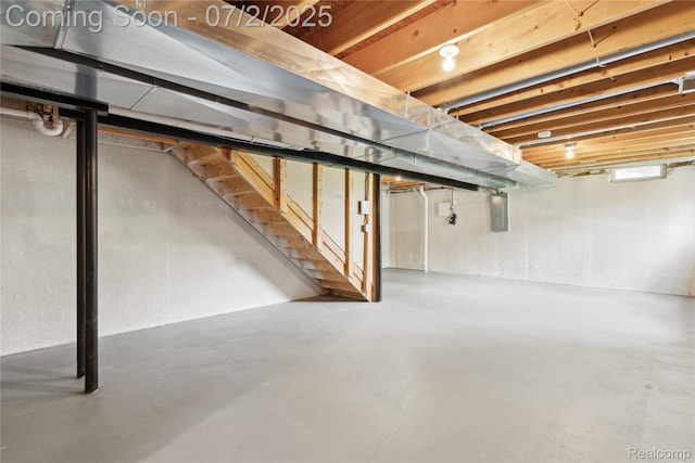 10074 Pond View Trl, Holly, MI 48442 - basement with electric panel and stairs