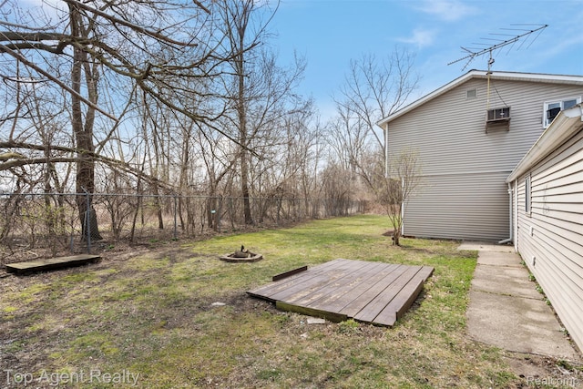 1593 Parke St, Rochester Hills, MI 48307 - fenced backyard featuring a fire pit and a wooden deck