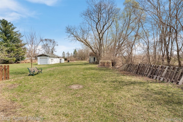 1593 Parke St, Rochester Hills, MI 48307 - view of yard featuring an outdoor structure and a detached garage
