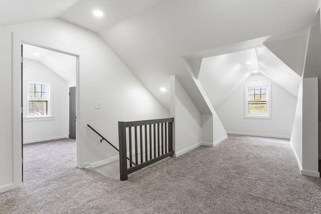 1680 Kalamazoo Ave SE, Grand Rapids, MI 49507 - additional living space with vaulted ceiling, carpet floors, plenty of natural light, and recessed lighting