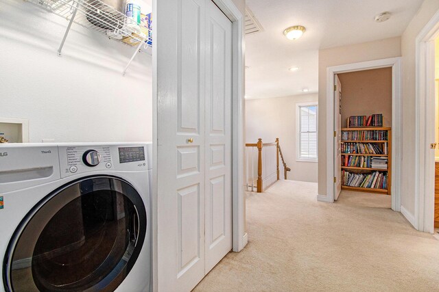 4673 Chasemoor Dr, Portage, MI 49024 - washroom featuring washer / clothes dryer and light colored carpet