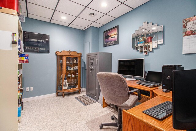 4673 Chasemoor Dr, Portage, MI 49024 - carpeted office space featuring recessed lighting and a paneled ceiling