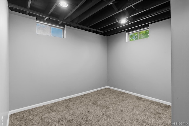 7900 Wiggins Rd, Howell, MI 48855 - basement with carpet flooring and baseboards