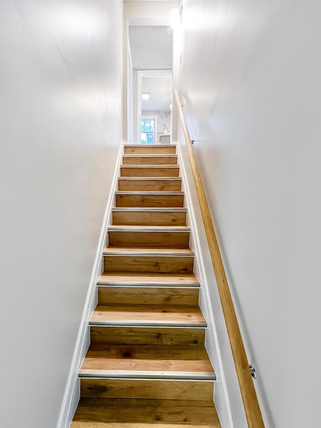 20283 Lancaster St, Harper Woods, MI 48225 - stairs with hardwood / wood-style flooring