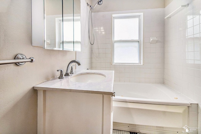 5369 Weddell St, Dearborn Heights, MI 48125 - full bath featuring plenty of natural light, vanity, and tub / shower combination