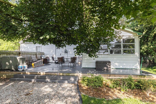10351 Endicott St, Michigan, MI 48111 - rear view of property featuring a wooden deck