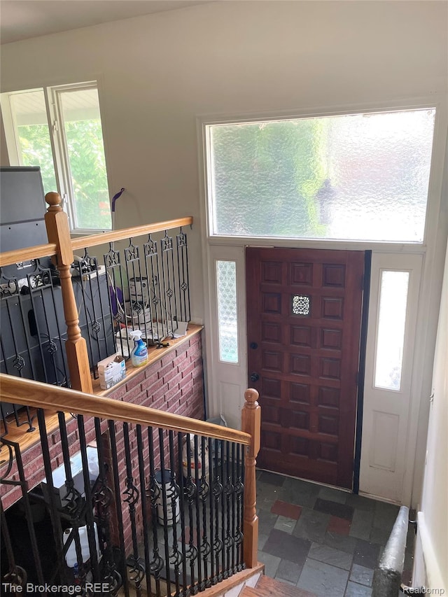 1934 Rockcreek Ln, Flint, MI 48507 - entrance foyer with stone finish flooring