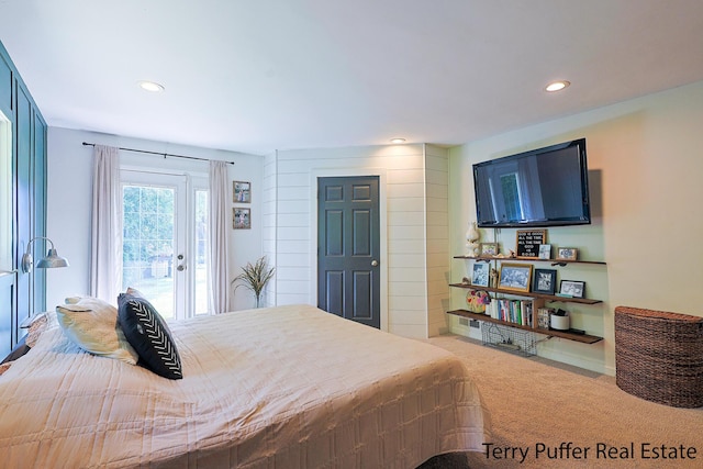 721 17 Mile Rd, Kent City, MI 49330 - carpeted bedroom featuring access to outside and recessed lighting