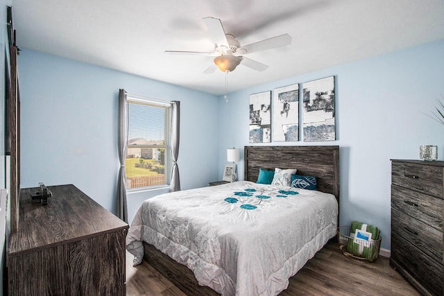 1619 Ives Mill Ln, Vicksburg, MI 49097 - bedroom featuring wood finished floors and ceiling fan