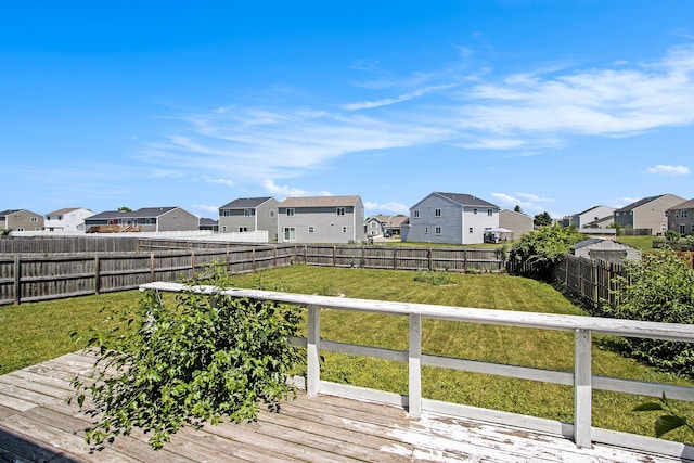 1619 Ives Mill Ln, Vicksburg, MI 49097 - wooden terrace featuring a residential view and a fenced backyard
