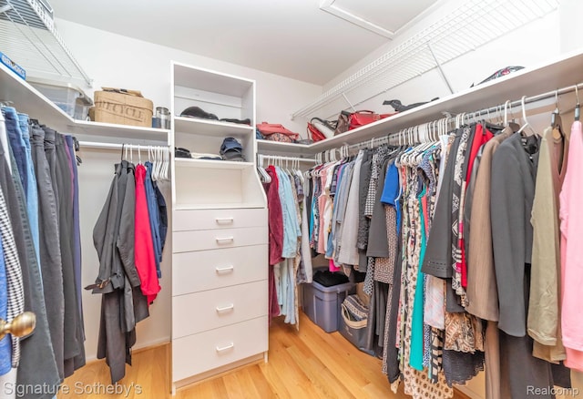 25759 Hunt Club Blvd, Farmington, MI 48335 - spacious closet with attic access and wood finished floors