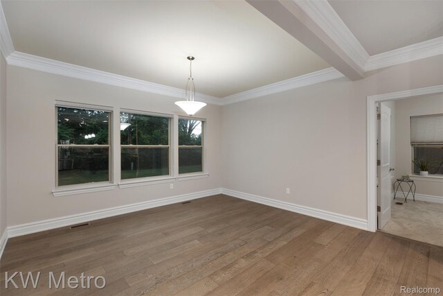 85 Hickory Dr, Troy, MI 48083 - empty room featuring wood finished floors and ornamental molding