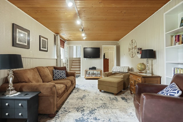 5852 Pinkerton Rd, Vassar, MI 48768 - tiled living room with track lighting