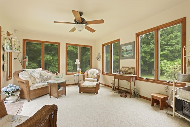 5852 Pinkerton Rd, Vassar, MI 48768 - sunroom with carpet flooring and healthy amount of natural light