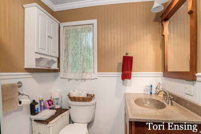 4366 Woods Rd, Sidney, MI 48885 - bathroom with vanity and wainscoting