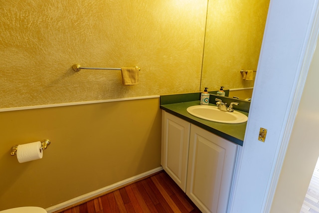 2683 Mystic Dr, Ann Arbor, MI 48103 - bathroom with vanity and wood finished floors