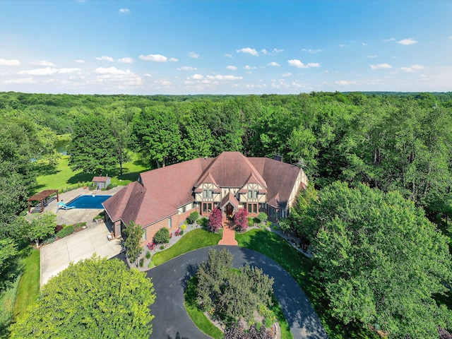 10185 N 650 E, Indiana, IN 46552 - aerial view of property and surrounding area featuring a forest