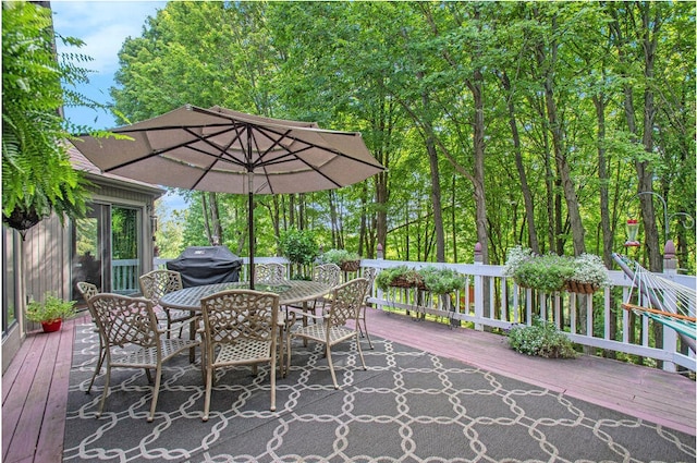 10185 N 650 E, Indiana, IN 46552 - deck with outdoor dining area and area for grilling
