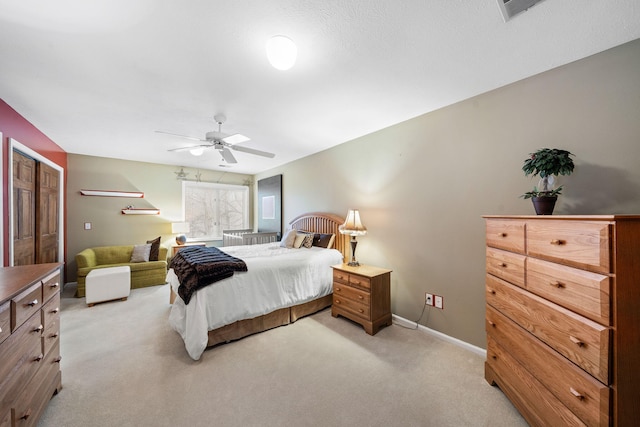 10185 N 650 E, Indiana, IN 46552 - bedroom with light colored carpet and a ceiling fan