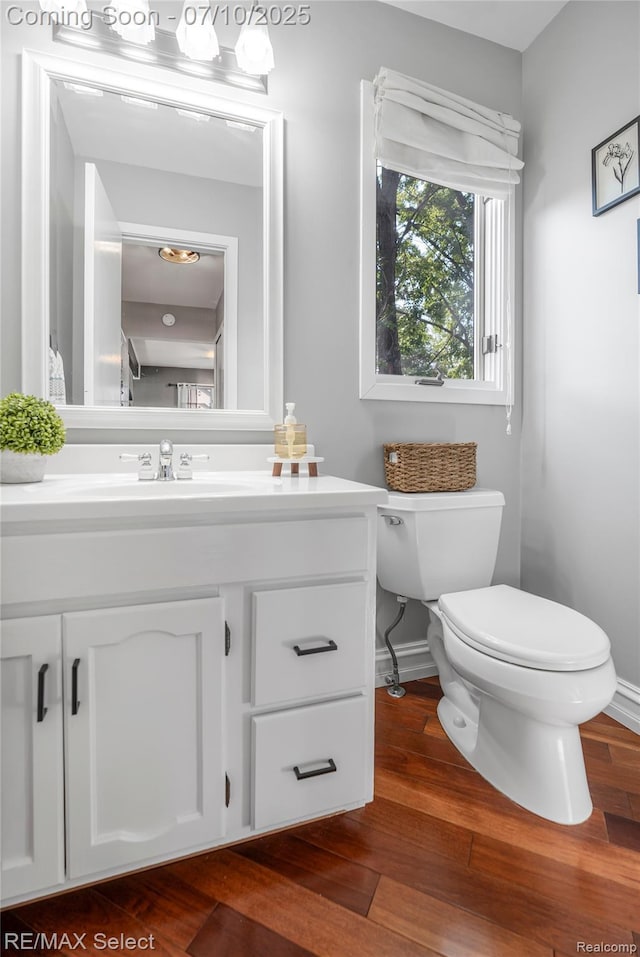 220 E Rolston Rd, Linden, MI 48451 - half bathroom with vanity and wood finished floors