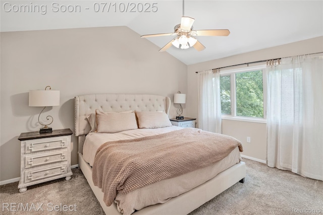 220 E Rolston Rd, Linden, MI 48451 - carpeted bedroom with lofted ceiling and a ceiling fan