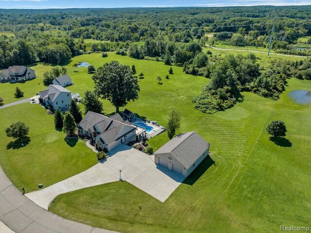 11068 Meadowview Dr, Goodrich, MI 48438 - drone / aerial view of a heavily wooded area