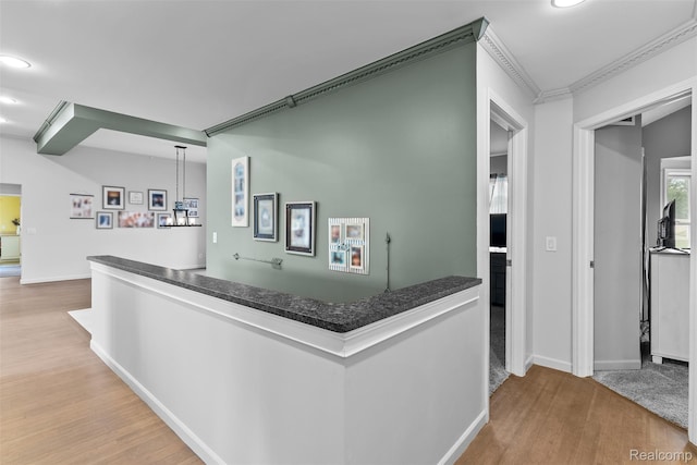 11068 Meadowview Dr, Goodrich, MI 48438 - corridor featuring light wood finished floors and recessed lighting