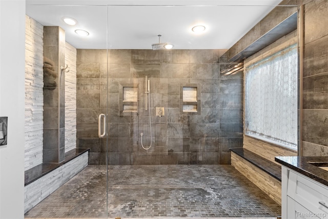 11068 Meadowview Dr, Goodrich, MI 48438 - full bath with a stall shower and vanity