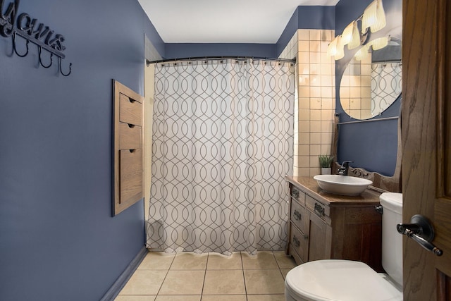1115 Reycraft Dr, Kalamazoo, MI 49001 - bathroom featuring tile patterned floors, vanity, and a shower with curtain
