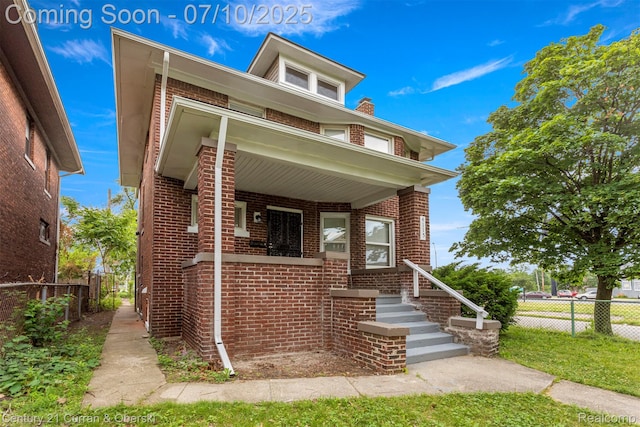 4115 Montgomery St, Detroit, MI 48204 - traditional style home with brick siding and covered porch