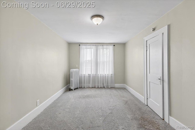 103 Elm St, River Rouge, MI 48218 - spare room featuring radiator and carpet