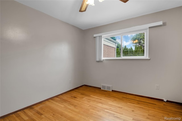 30232 Austin Dr, Warren, MI 48092 - empty room with ceiling fan and light wood-type flooring