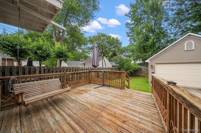 366 Marshall St, Ferndale, MI 48220 - wooden deck featuring a fenced backyard