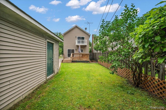 366 Marshall St, Ferndale, MI 48220 - view of yard with a wooden deck