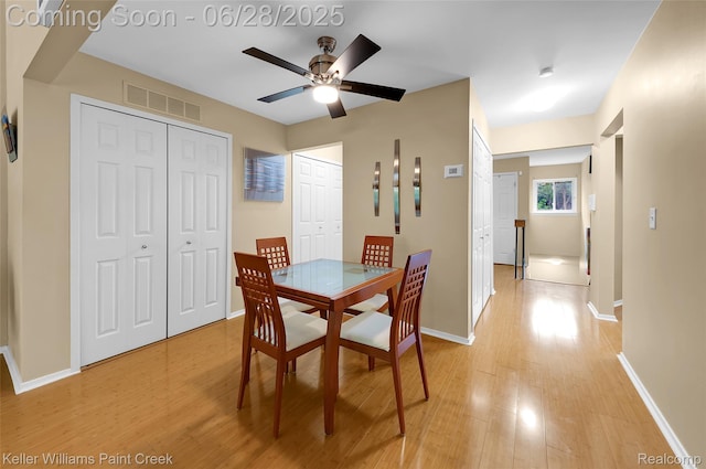 31514 Orchard Crk, Farmington Hills, MI 48334 - dining space with light wood-type flooring and a ceiling fan