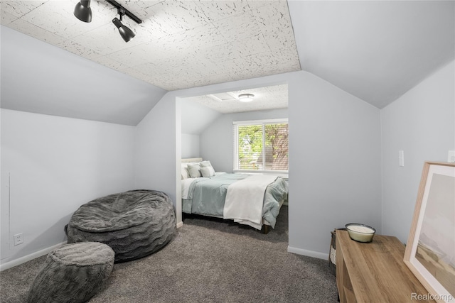 1609 Catalpa Dr, Berkley, MI 48072 - carpeted bedroom with vaulted ceiling and baseboards