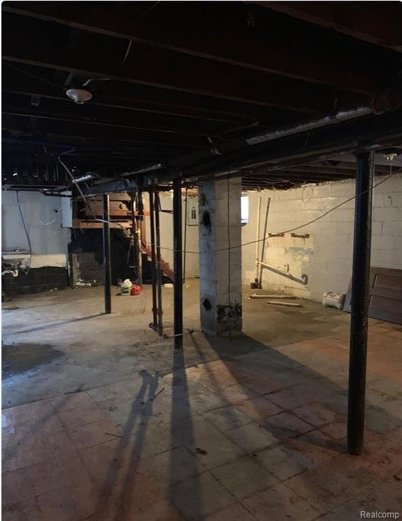 15100 Lesure St, Detroit, MI 48227 - view of unfinished basement