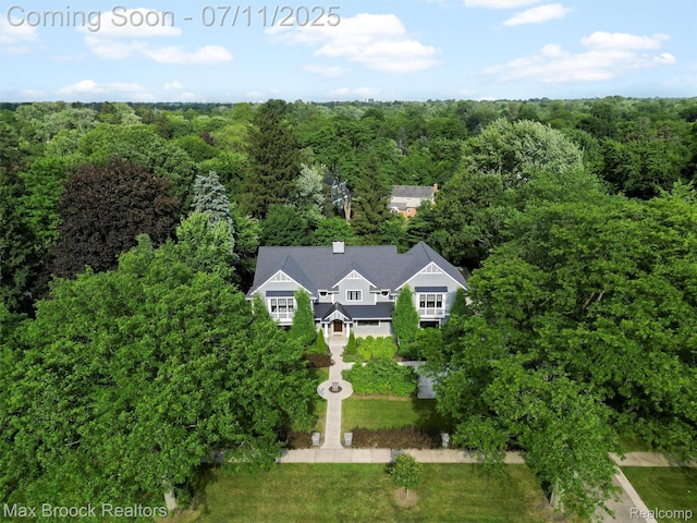 295 S Cranbrook Rd, Birmingham, MI 48009 - view from above of property featuring a heavily wooded area