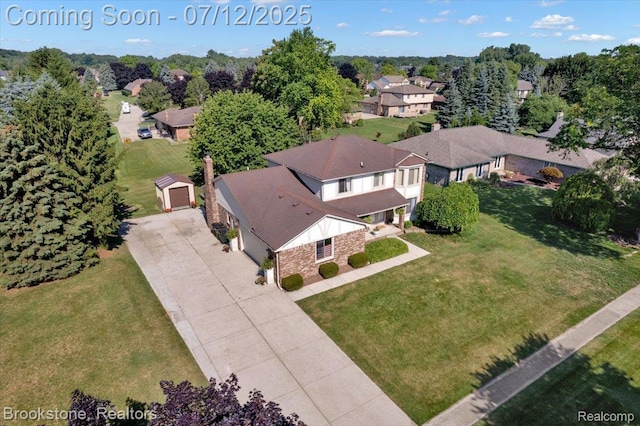 46655 Spruce Dr, Shelby Twp, MI 48315 - aerial view of residential area