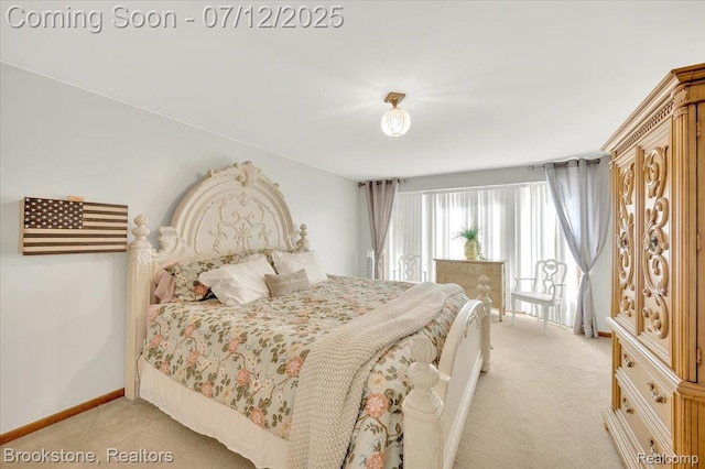 46655 Spruce Dr, Shelby Twp, MI 48315 - bedroom featuring light carpet and baseboards