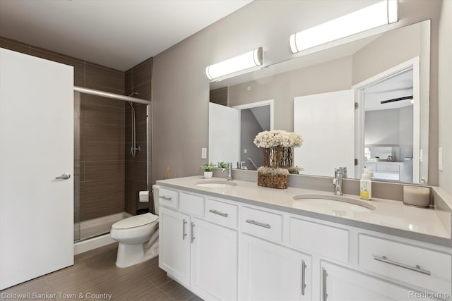 293 N 2nd St Unit 106, Brighton, MI 48116 - full bathroom with double vanity and a stall shower