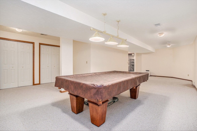 9477 Lightwood Ct, Richland, MI 49083 - playroom featuring light carpet and billiards