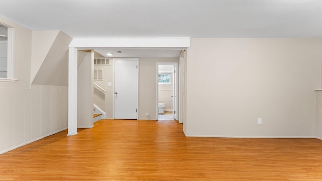 2204 Walter Dr, Ann Arbor, MI 48103 - additional living space with light wood-style flooring and stairs