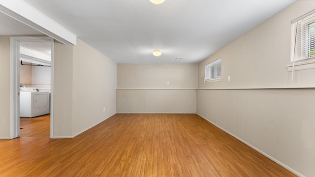 2204 Walter Dr, Ann Arbor, MI 48103 - spare room featuring light wood-style floors and washing machine and dryer