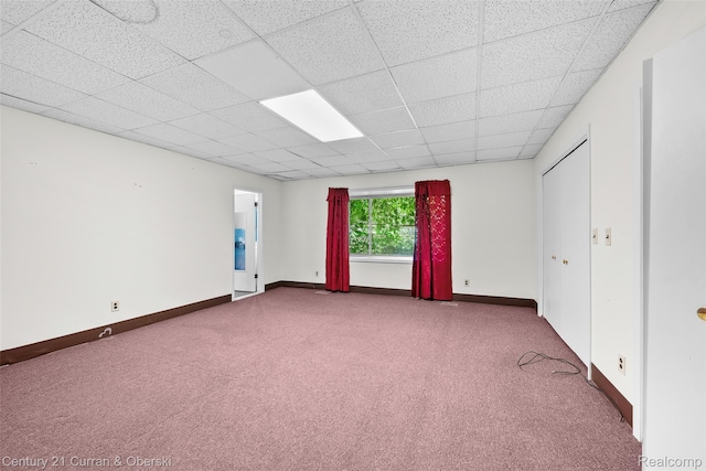 5620 Kaufman St, Dearborn Heights, MI 48125 - carpeted spare room with a paneled ceiling and baseboards